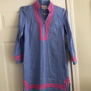 Sail to Sable Long Sleeve Linen Tunic Dress